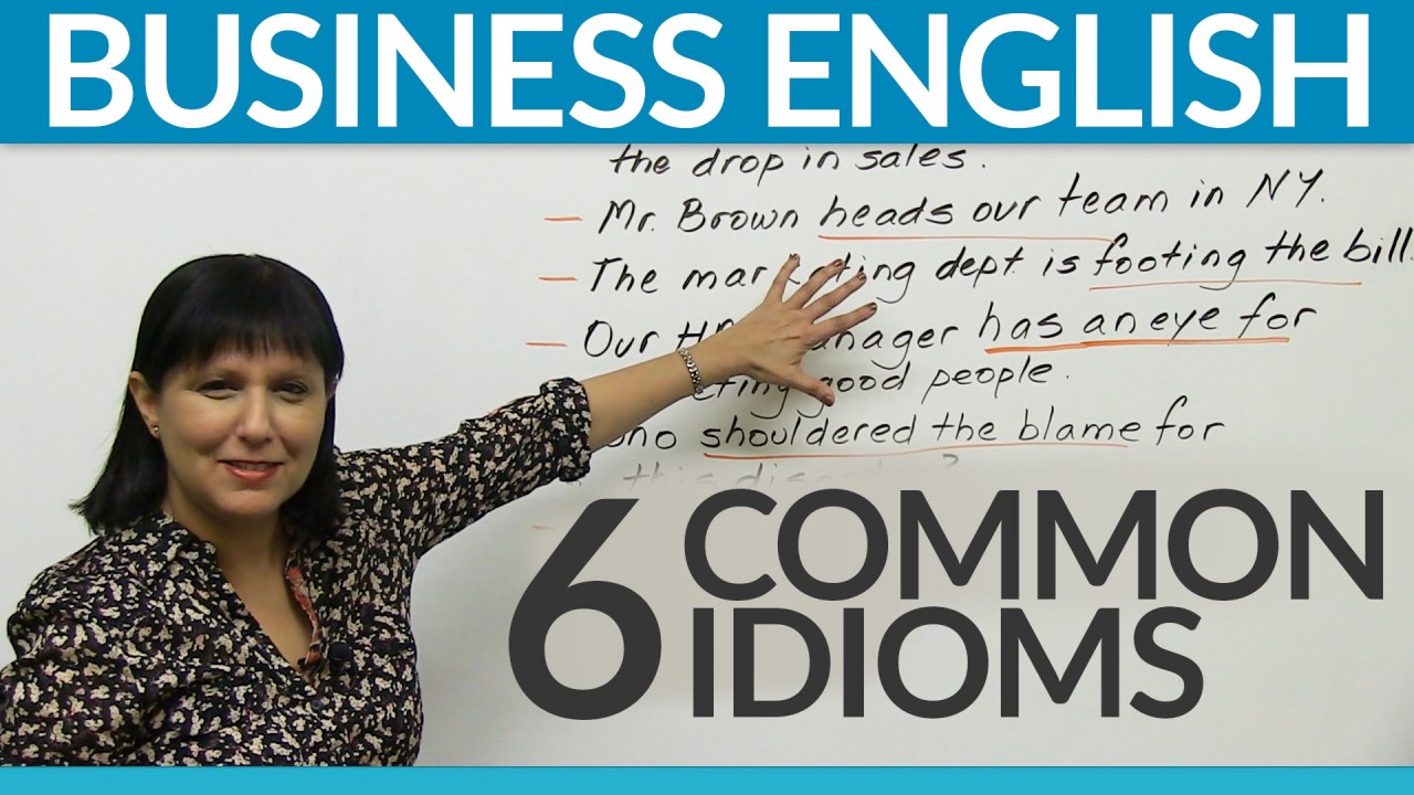 Engvid com. Business idioms in English. Rebecca ENGVID idioms. Business idioms. C1 Vocabulary.